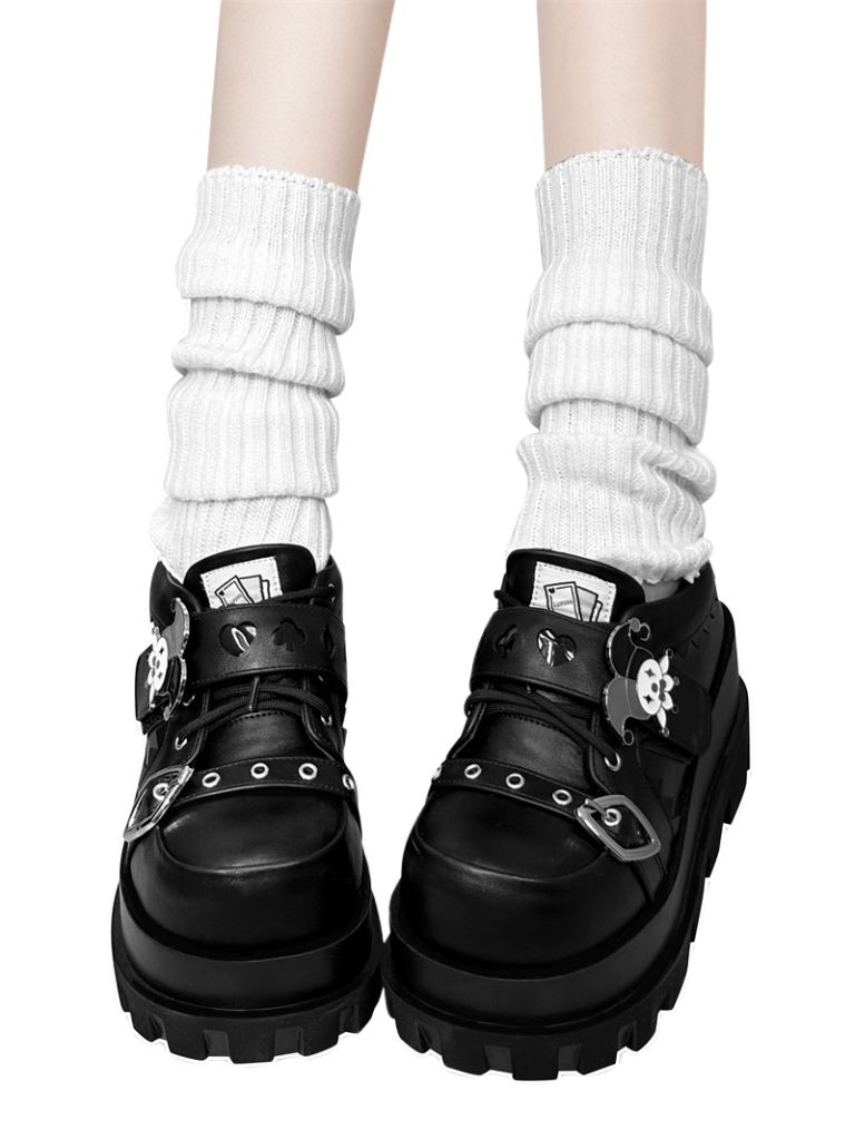 Poker Punk Platform Shoes Clown
