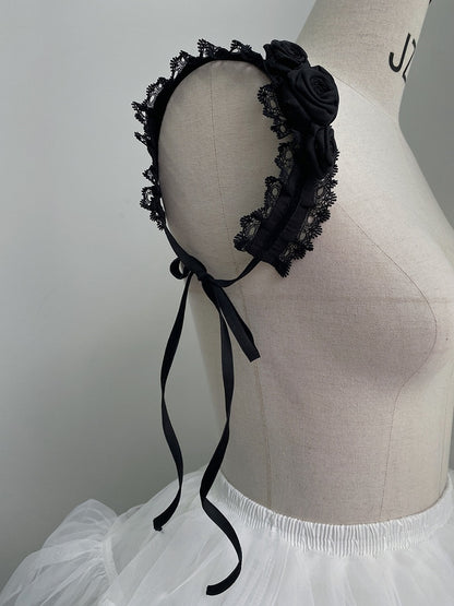 Choker Schwarz Rot Blau Dunkel / Lila Rosen