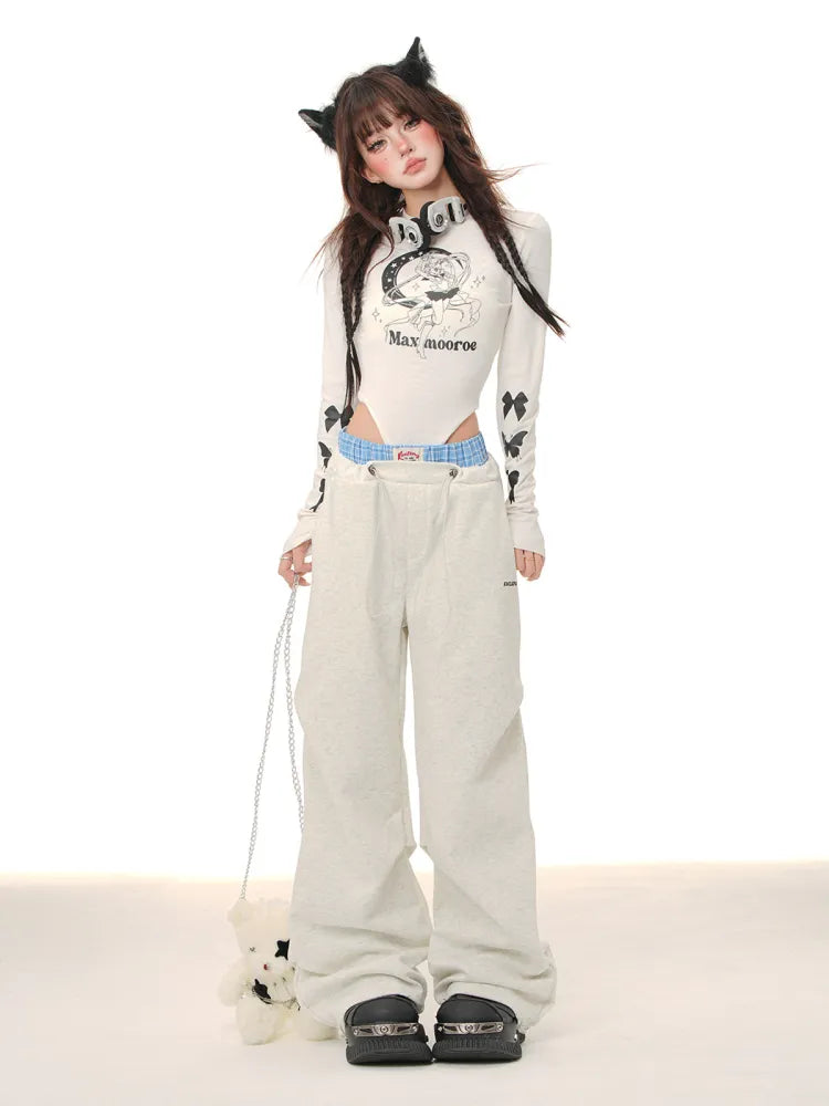 Blokette Pants Core Blue Waistband Gray/Dark Light Plaid