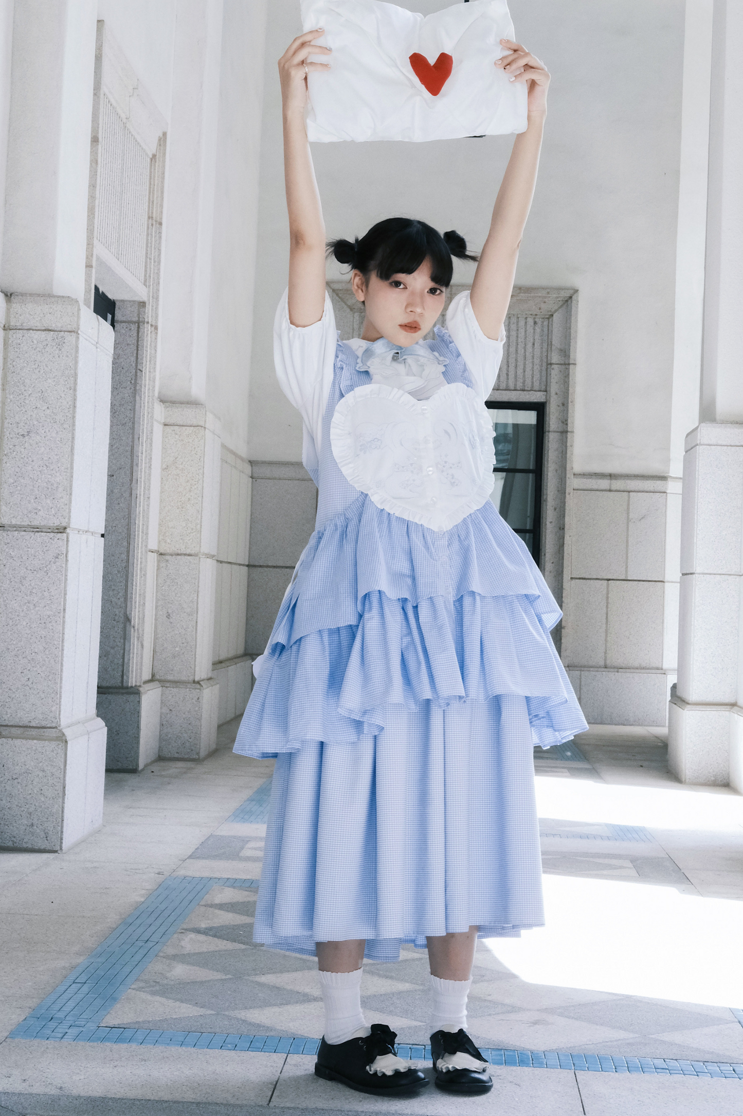 Pulloverrock Schürze Herz Hase