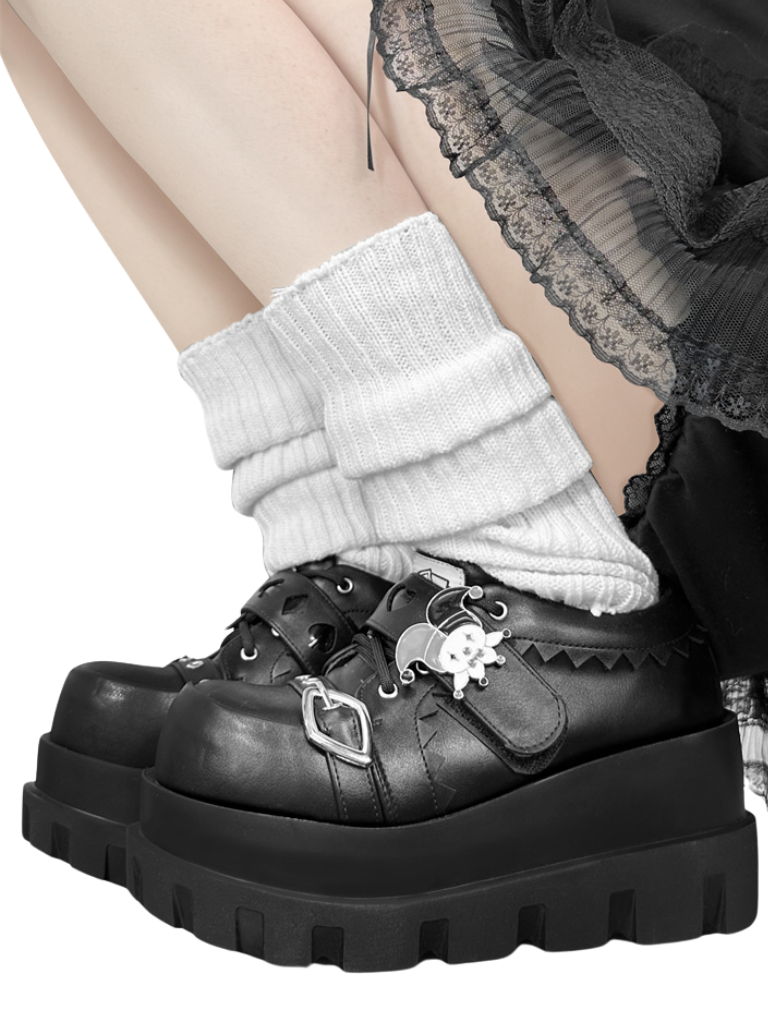 Poker Punk Platform Shoes Clown