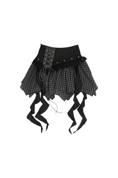 slim-fit T-shirt + skirt Irregular Fortidor