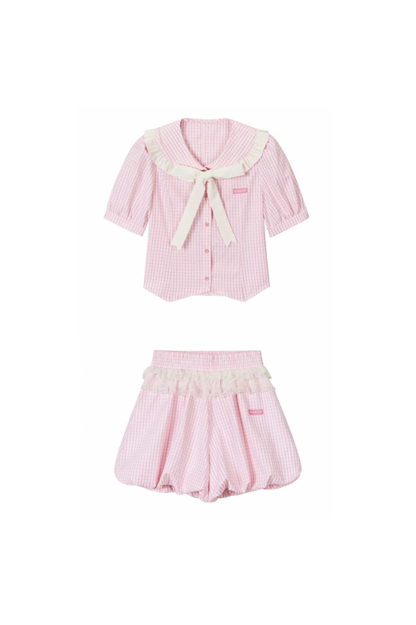 balloon pants lace + Peachy top striped Bubbles doll