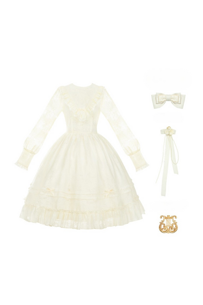 Schal Weißes Kleid Lolita Spitze Sweet Cracolor +