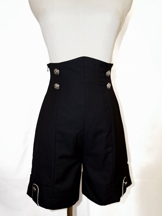 Shorts Ouji High Fashion Waist Lolita Black