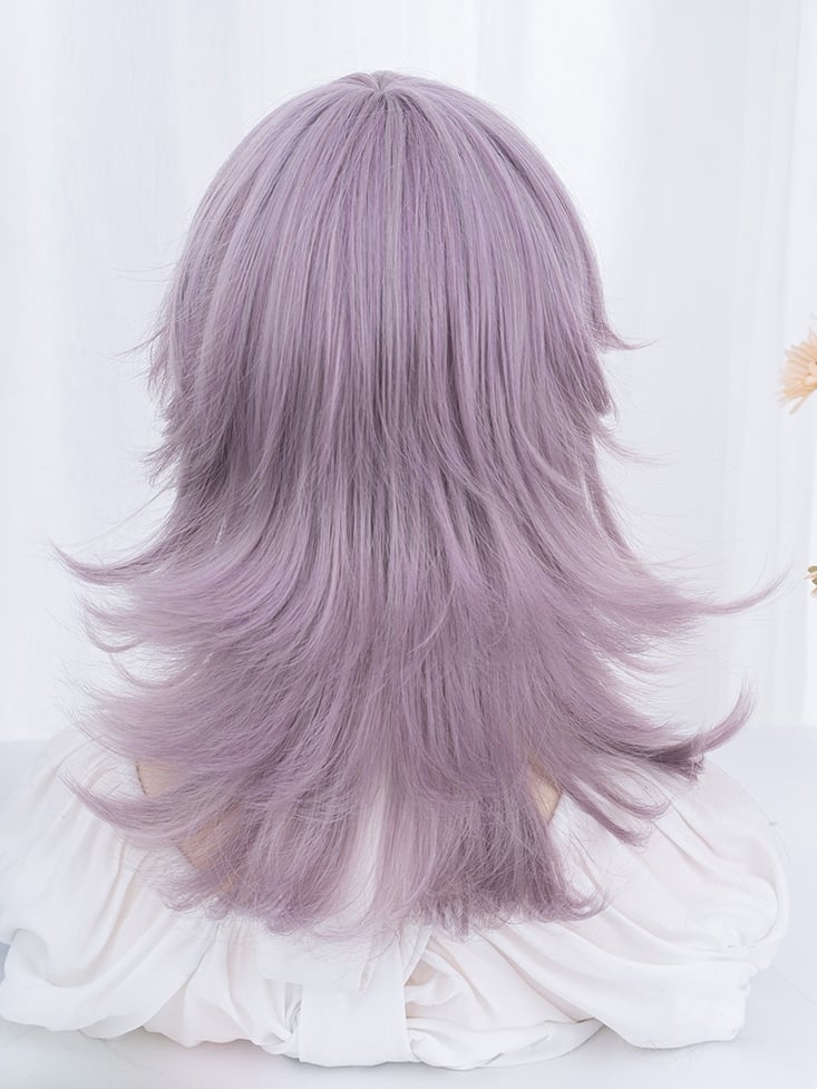 Dusty Purple Ouji Style Wig with Bangs