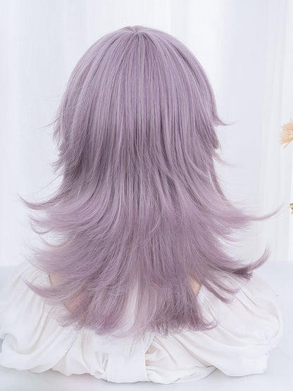 Dusty Purple Ouji Style Wig with Bangs