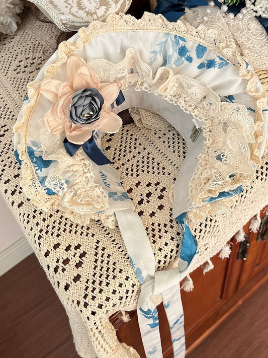 Bonnet Blue Lolita Print Mulberry