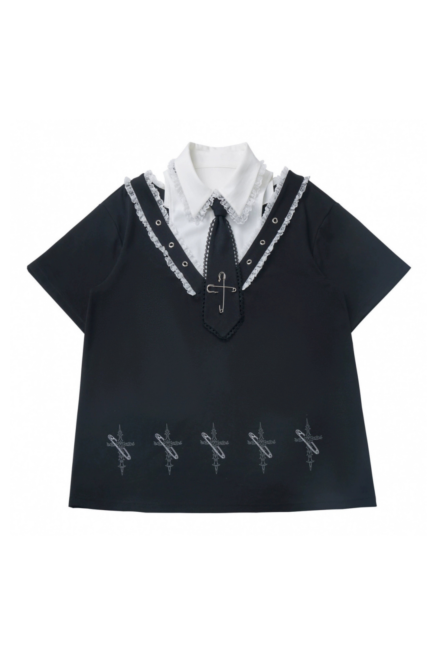Warmers Loose Dress Half Top Hooded Nektor + Frilled Leg Pants