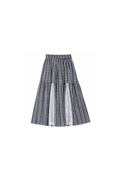 Skirt + Graffiti T-shirt Big Check Swing