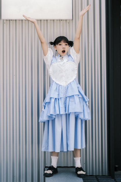 Pulloverrock Schürze Herz Hase