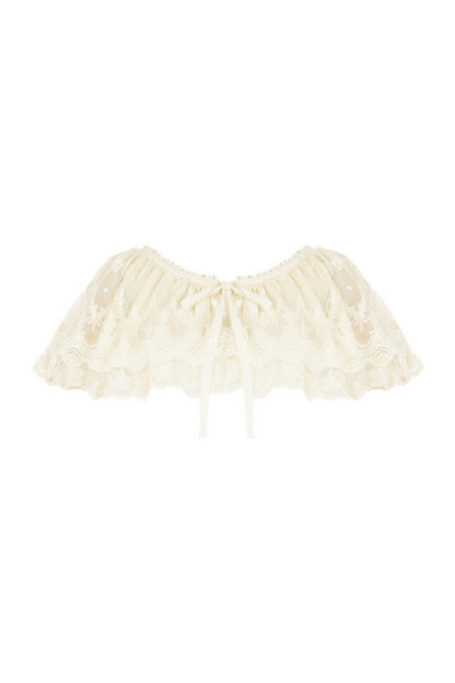 Schal Weißes Kleid Lolita Spitze Sweet Cracolor +