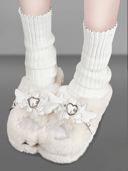 Chaussons à plateforme en fourrure DeVille Shoes Angel