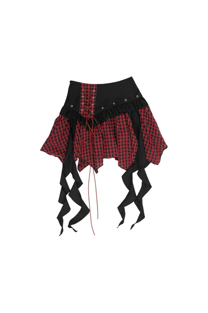slim-fit T-shirt + skirt Irregular Fortidor