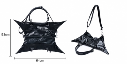 Gothic Punk Black Foldable Four-pointed Star Bag