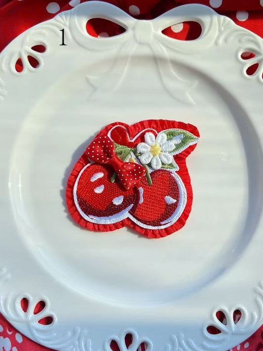 Brooch/Hairclip Cherry/Strawberry/Cake Options 11 Bowknot Decorated