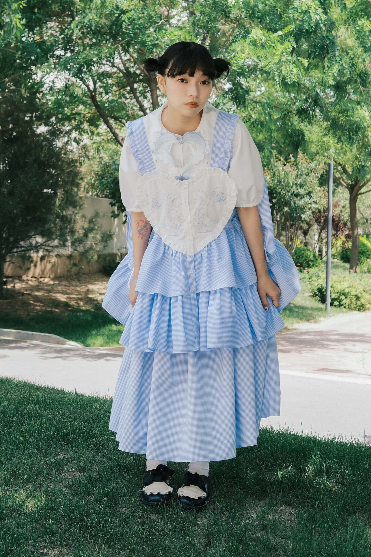 Pulloverrock Schürze Herz Hase