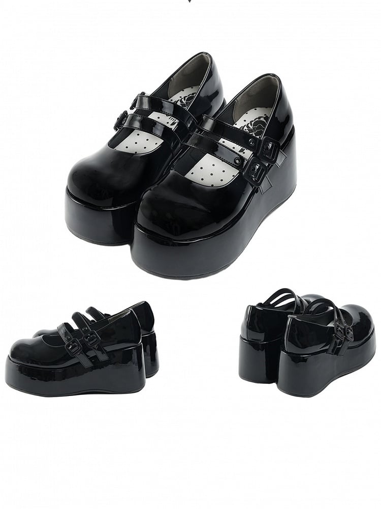 Mary Buckles Platform Dual Black with Lolita Janes Sweet
