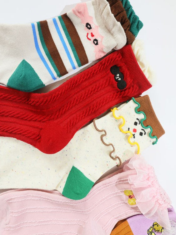 Options Cartoon Socks Ruffled Lolita Cuffs Calf Colorful 9