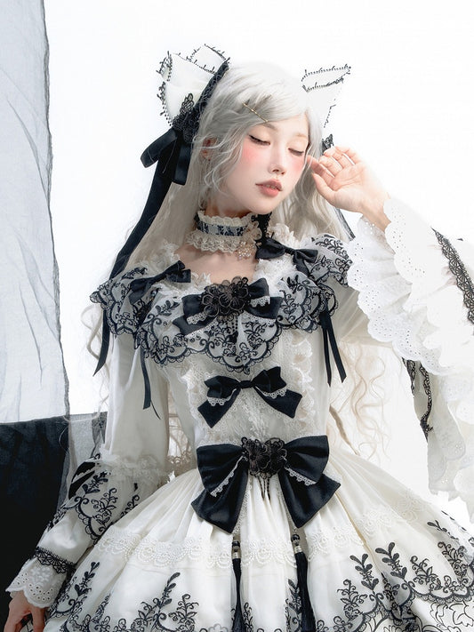 Butterfly White and Black Hairclip