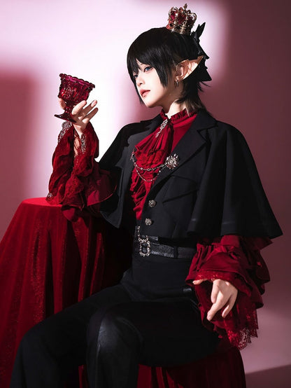 Black Blazer Collar Ouji Lolita Cape