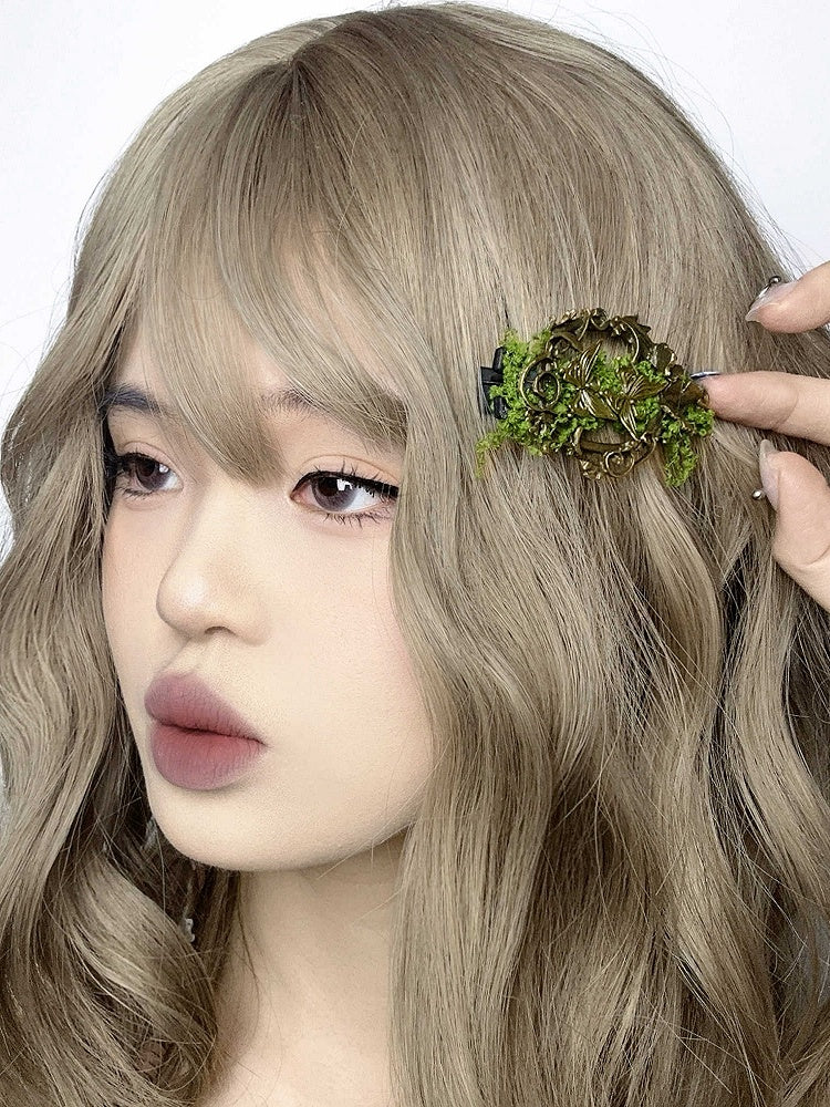 Butterfly Moss Kei Hairclip Green Bronze Mori