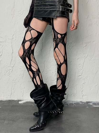 Design Red Asymmetrical Cut-out Black/Wine Details Y2K Suspender