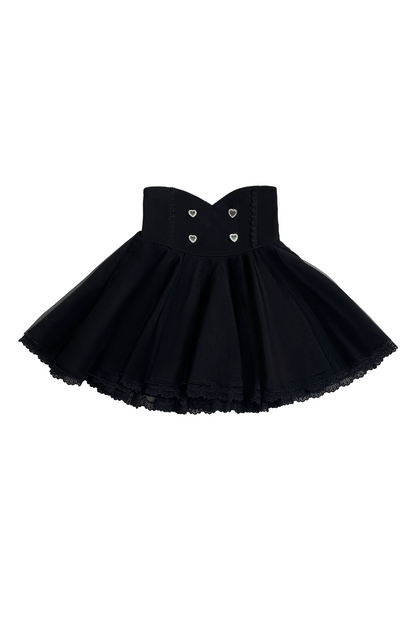 Off-the-shoulder Mine Flared + Skirt Ribbon Reservations Top