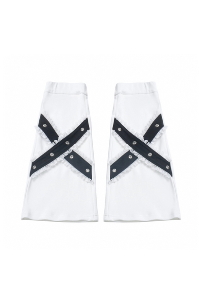 Warmers Loose Dress Half Top Hooded Nektor + Frilled Leg Pants