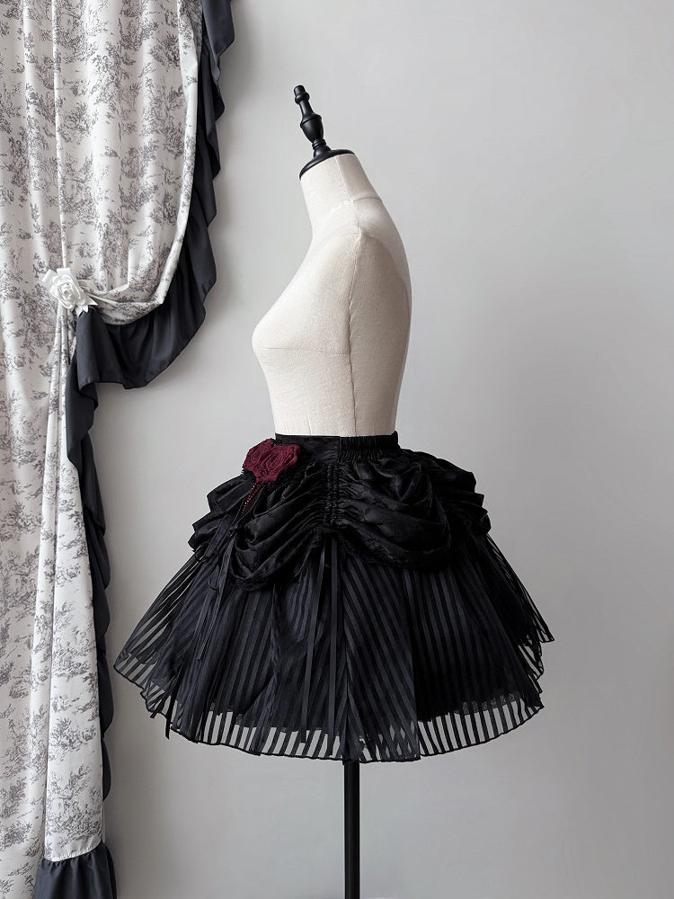 Lolita Black Drawstring Gothic Skirt
