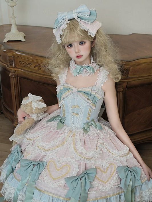 Pink and Blue Bowknot KC