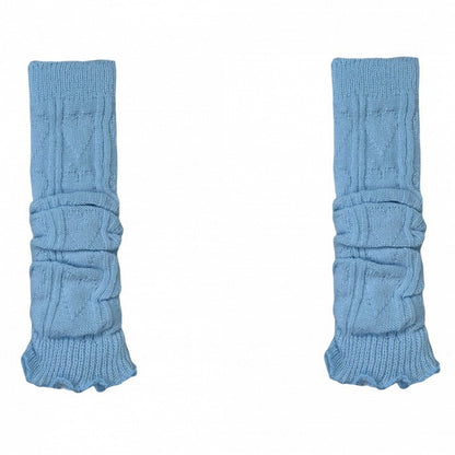 Knitted Blue/Yellow/Black/White Leg Warmers