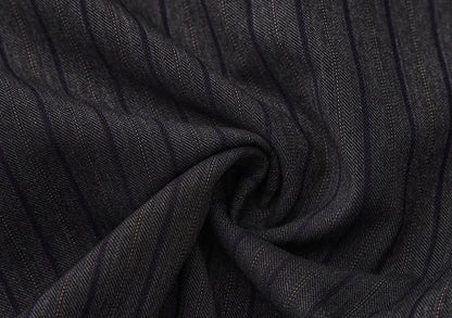 Striped Fabric Dark Ouji Pants Lolita Gray