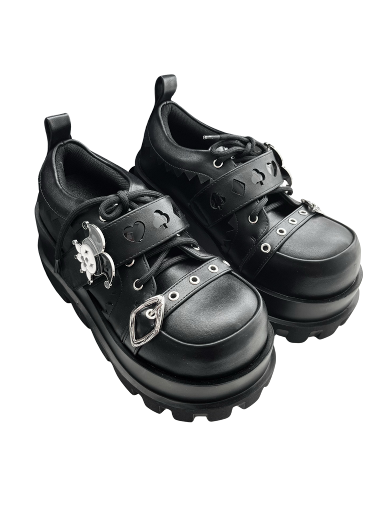 Poker Punk Platform Shoes Clown