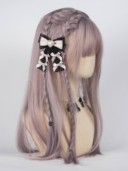 4 Colors Jirai Kei Bows Heart Lace Hairclip