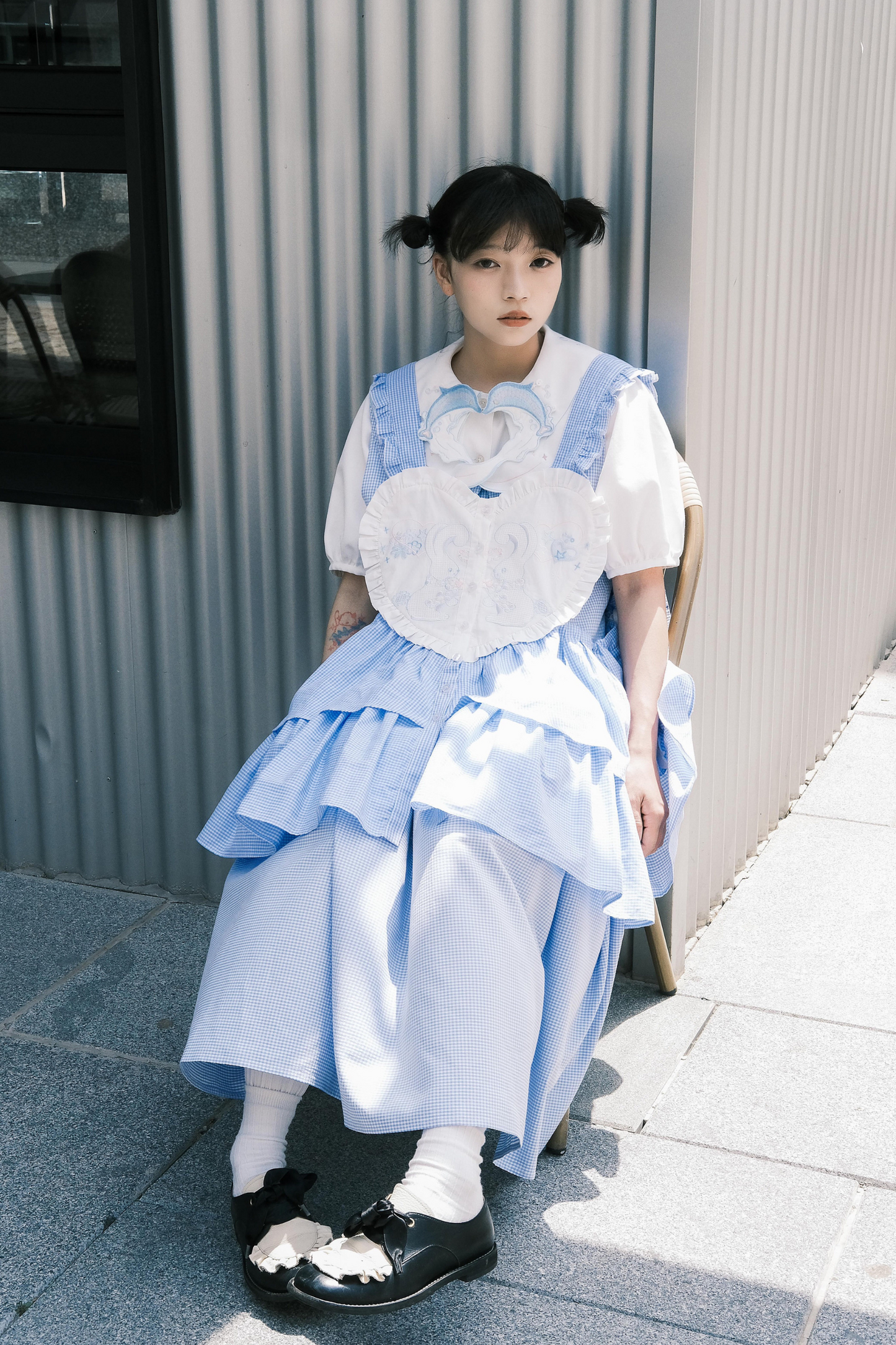 Pulloverrock Schürze Herz Hase