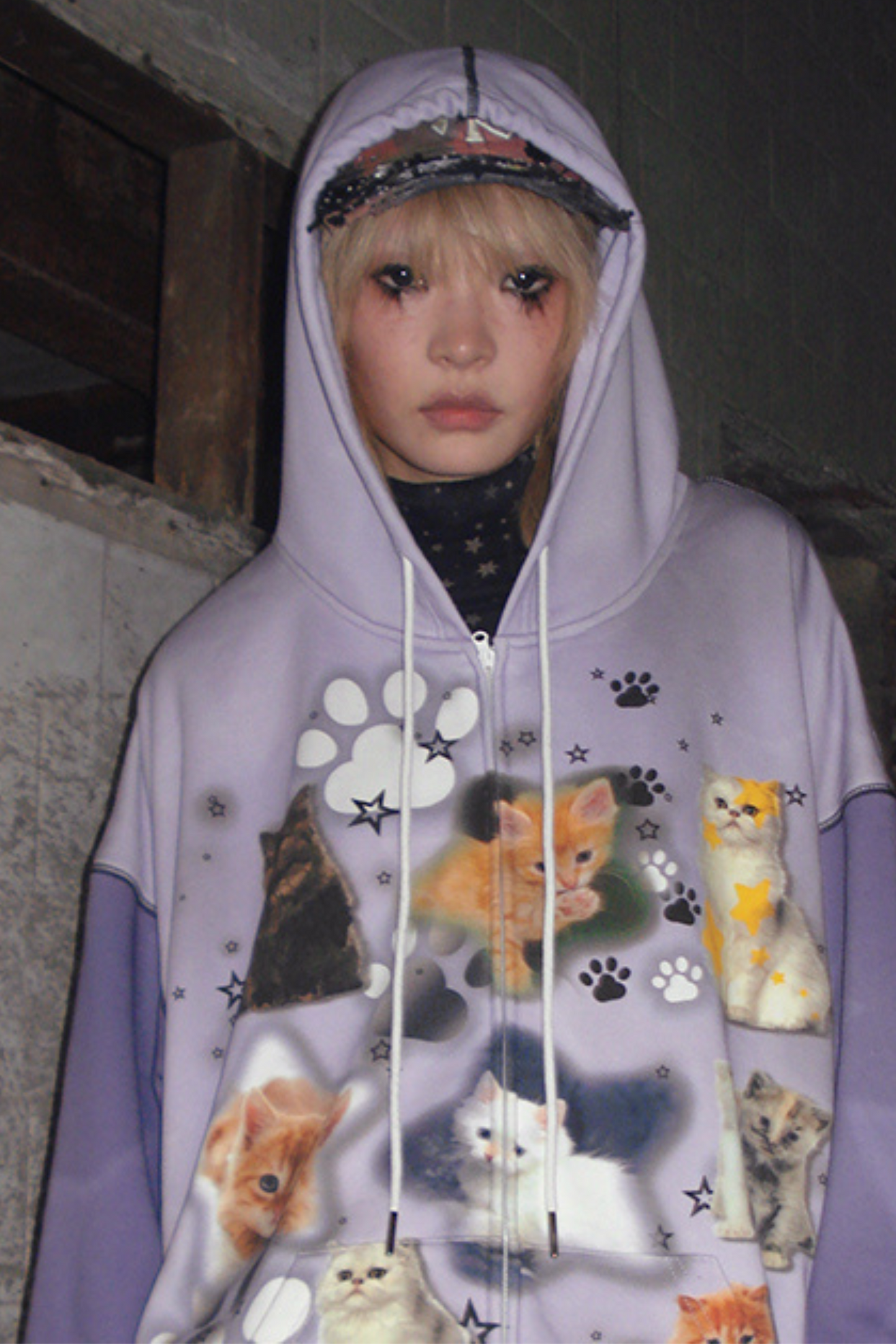 Colorful Sweatshirt Spray Cat Art