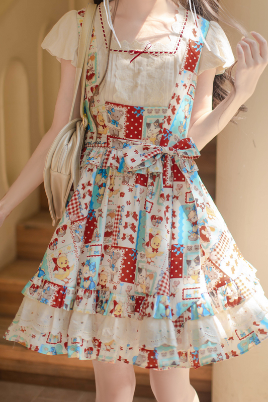 Shirt Pop Vest Retro + Skirt
