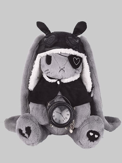 Steampunk Pirate Roger Gray Plush Bunny