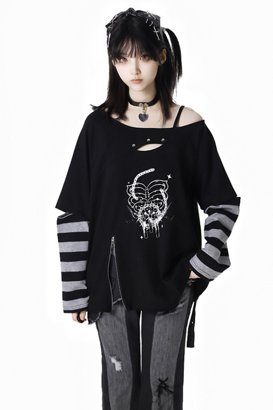 Patchwork Cool Border Top Sleeve