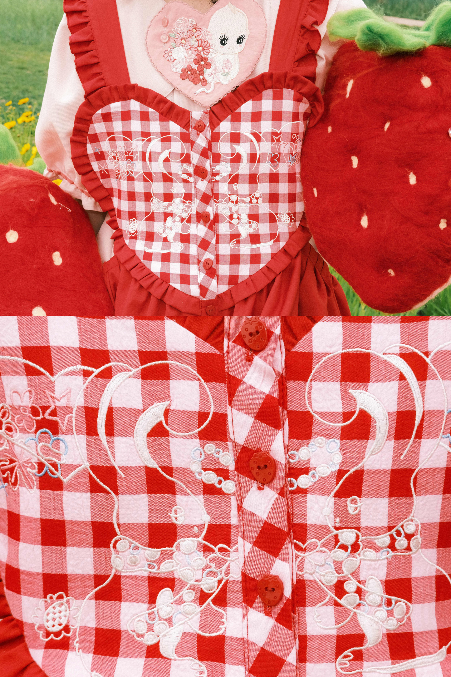 Pulloverrock Schürze Herz Hase