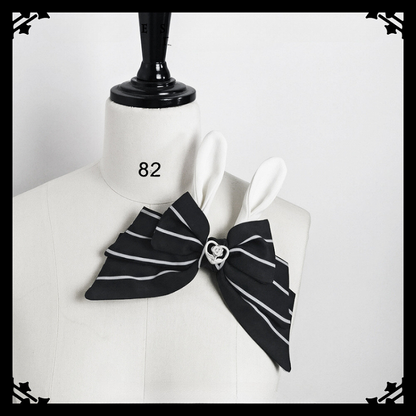 Bunny Pattern Options Brooch Bowknot Theater Ears/Polka Dot/Chess