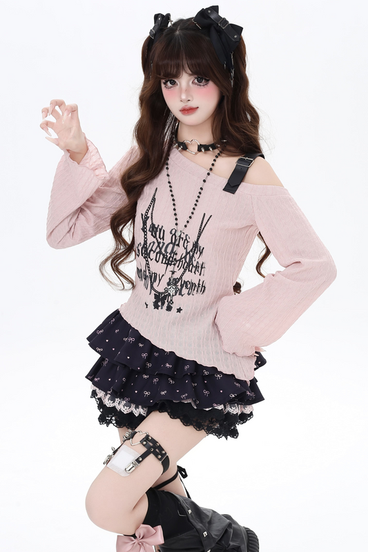 One Top Leather Subculture Sheer Shoulder