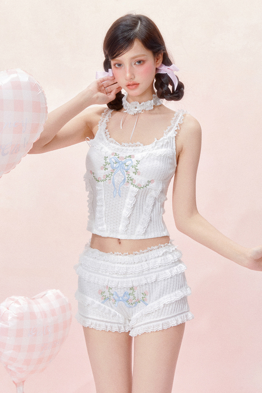 Shorts Lace Top Camisole + Rococo Dreams