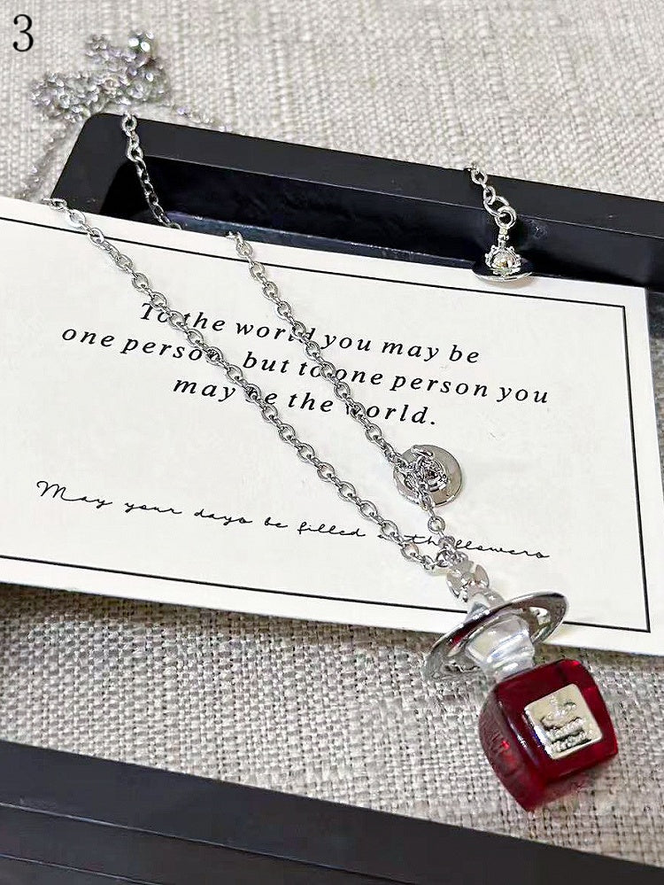 Pendant Necklace 4 Bottle Options Perfume