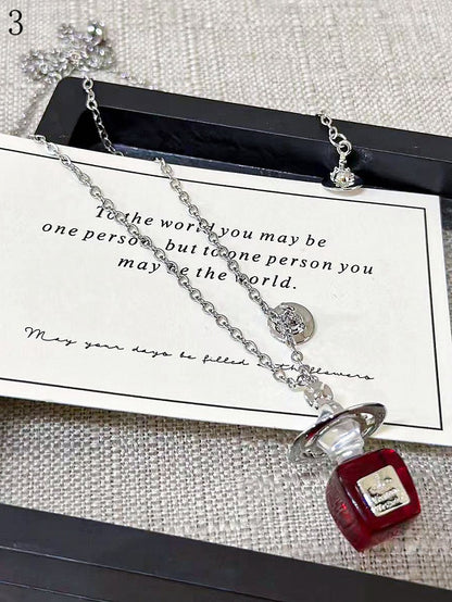 Pendant Necklace 4 Bottle Options Perfume