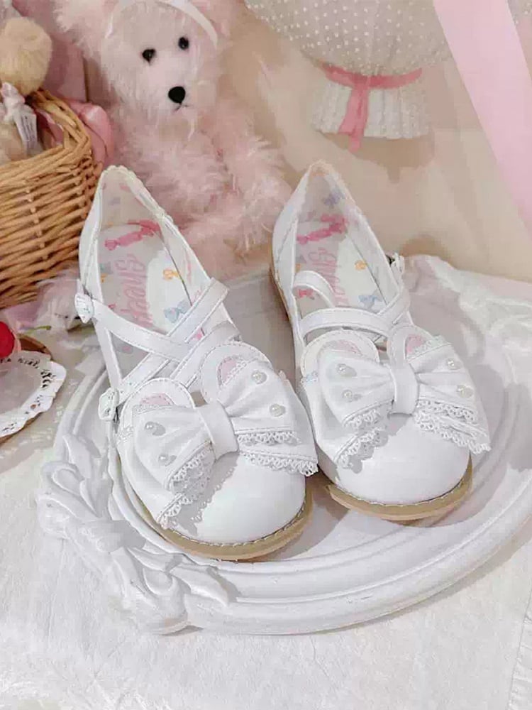 at White Ear Bunny Crisscross Bow Top Design Decorated Beaded