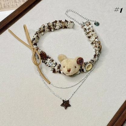 Teddy Bear Plush Necklace/Ring/Bracelet