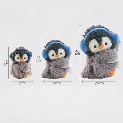 Sailor Penguin Gray Bag Plush Size Middle/Large Cute Blue + Hat Backpack/Crossbody Collar