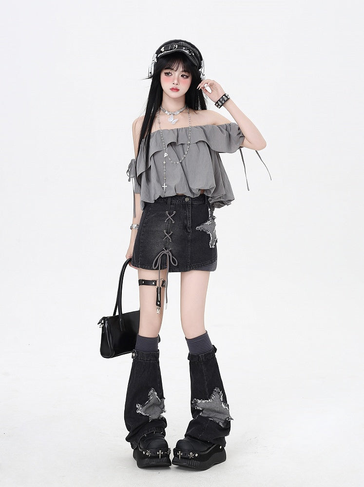 Top/Bubble Gray Skirt Three Wear Ways